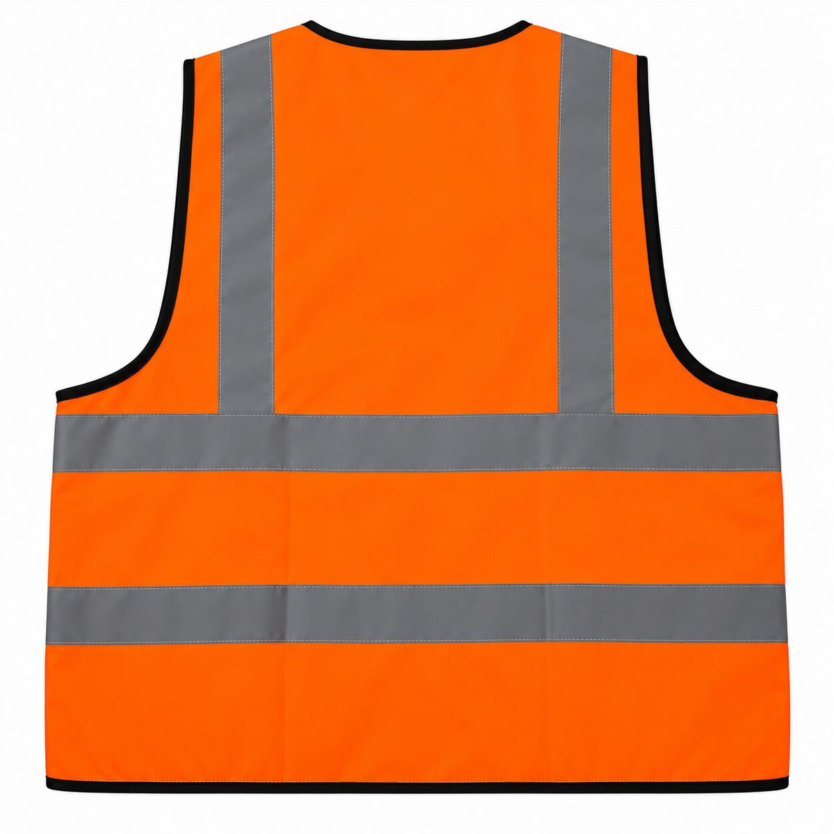 HomeLand Reflective Safety Vest in orange with reflective tape, back view